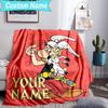 Custom Name Blanket Asterix Friends Blanket Bedding Blanket for Travel, Camping, Living Rooms, Offices, Sofas, Fan Christmas gift