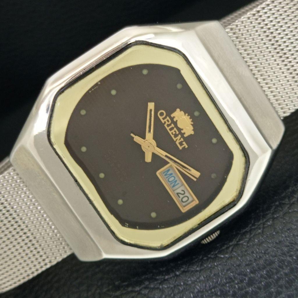 ЯПОНИЯ ВИНТАЖНЫЕ ORIENT CRYSTAL АВТОМАТИЧЕСКИЕ 46941 МУЖСКИЕ ОРИГИНАЛЬНЫЕ ЧАСЫ С ЦИФЕРБЛАТОМ a704948-1
