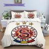 Custom Name AC Sparta Praha Pattern Bedding Quilt Set  Home Decoration  Gift (1 * duvet cover + 2 * pillowcase  without core)