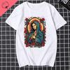 Our Lady of Guadalupe Virgin Mary The Madonna Religious Graphic Tshirt Summer Unisex Women Short Sleeve O-Neck Streetwear Tops