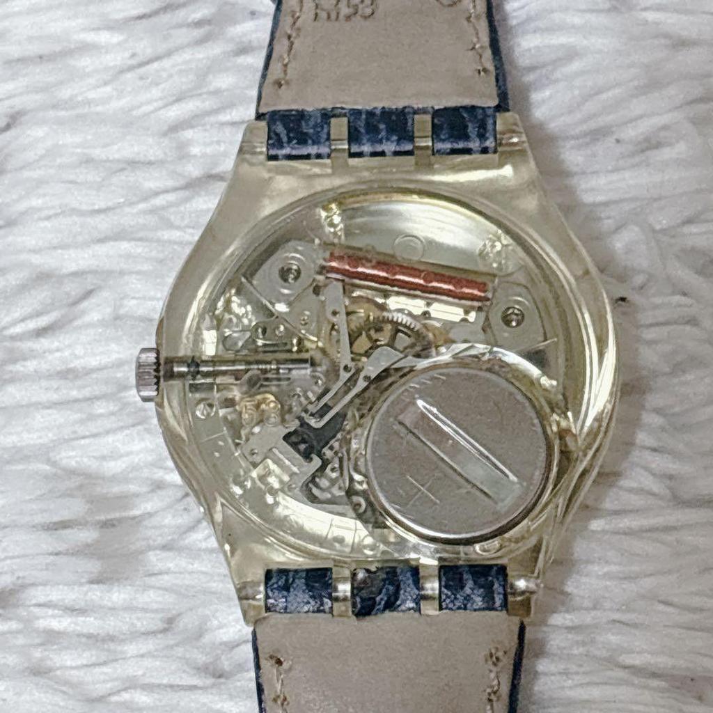 Б/у часы SWATCH GK145 DELAVE 1992 года Рабочие Винтажные Серия Gent Батарея заменена Swiss Made