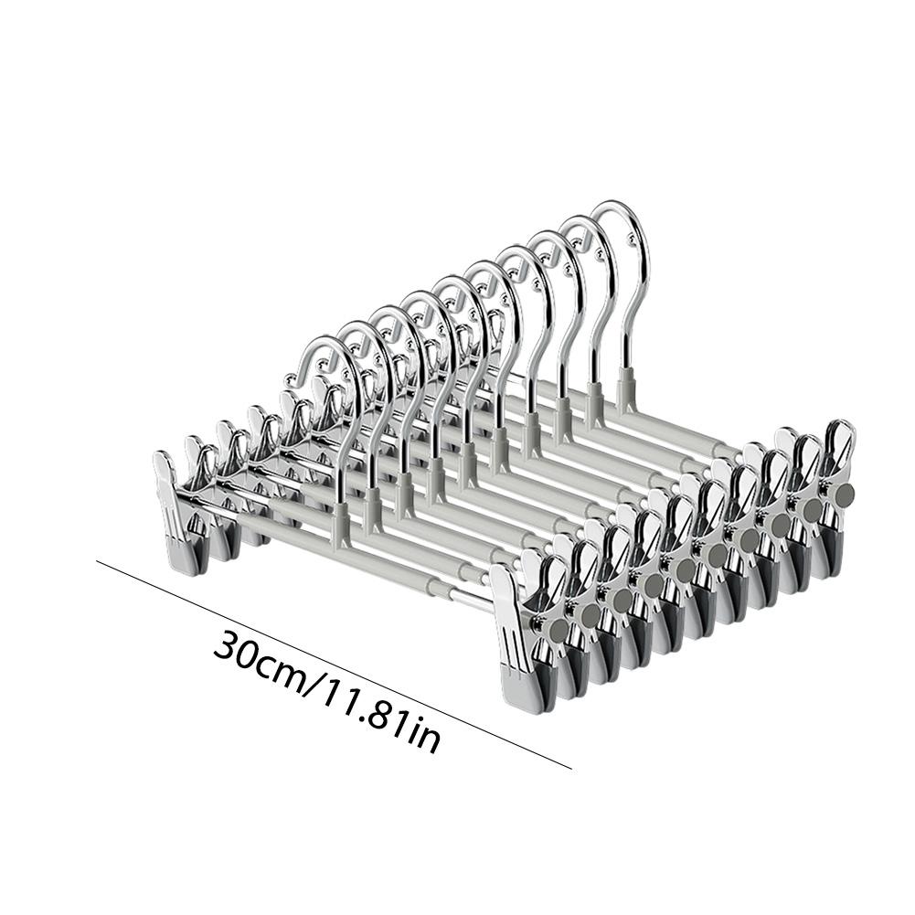 10 шт. Металлическая вешалка для брюк, зажим для брюк, многоцелевые вешалки для юбок, нескользящие вешалки для сушки одежды, брюк, пальто