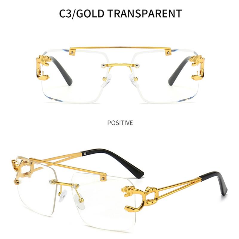 Винтажные солнцезащитные очки без оправы для мужчин и женщин, модные большие квадратные очки, новые солнцезащитные очки с двойным мостиком и градиентом UV400