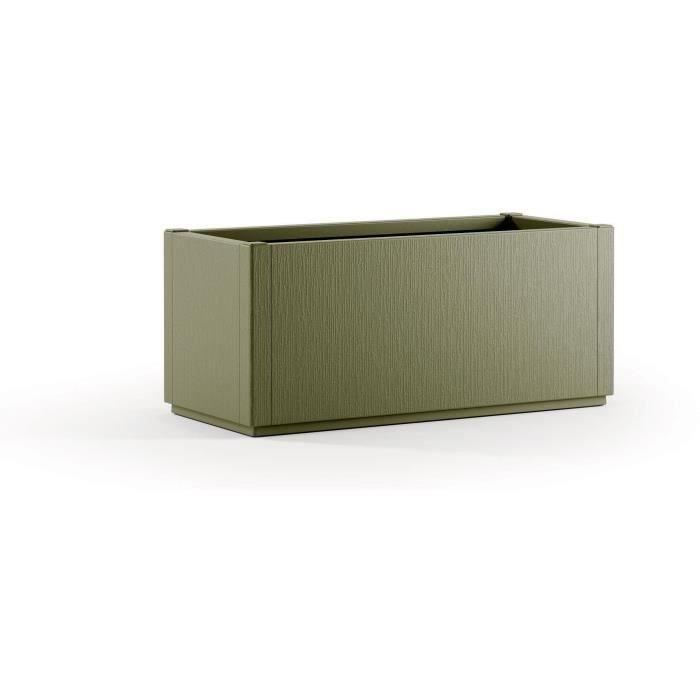 STEFANPLAST Bac a fleurs/Jardiniere ETHICA rectangulaire 80 cm - 100x43x35 cm - Vert