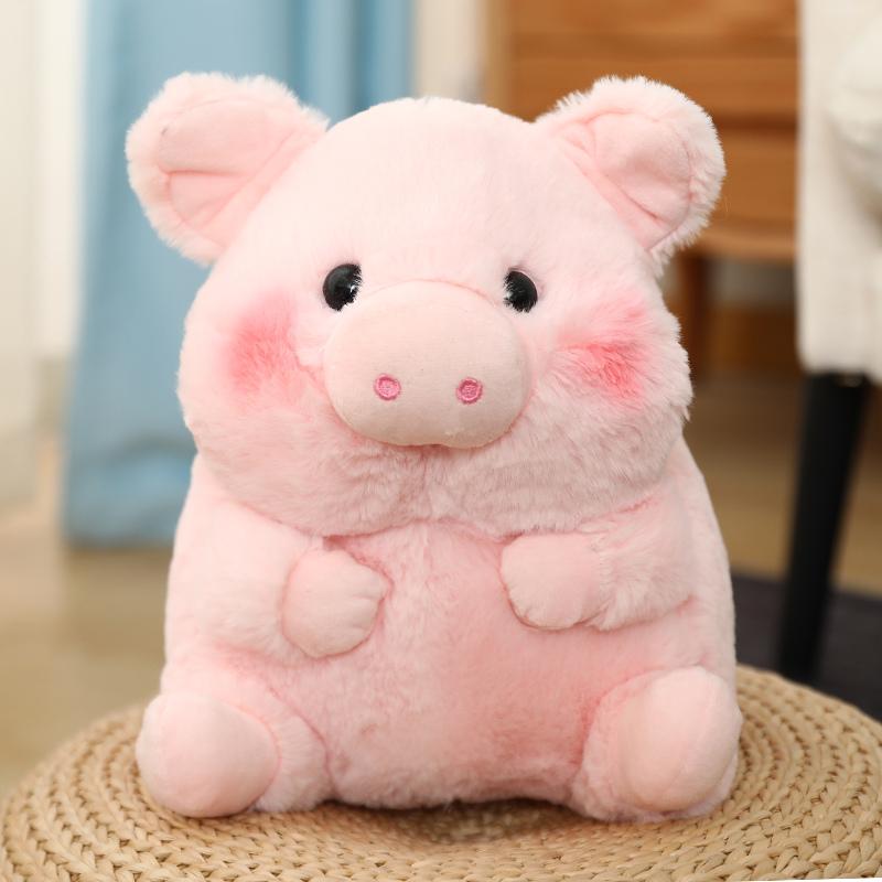 Kawaii Big Ball Animals Stuffed Bunny Pink Pig Monkey Elephant Penguin Hug Cuddly Plushie Toys Ferry Plush Soft Doll for Girl