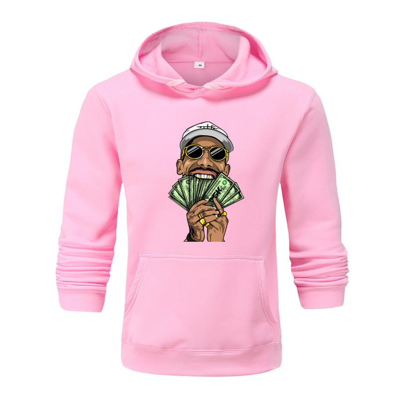 Осень и зима, новая персонализированная одежда с принтом доллара для мужчин и женщин, толстовка с капюшоном для любителей, пуловер для бега, спортивная толстовка