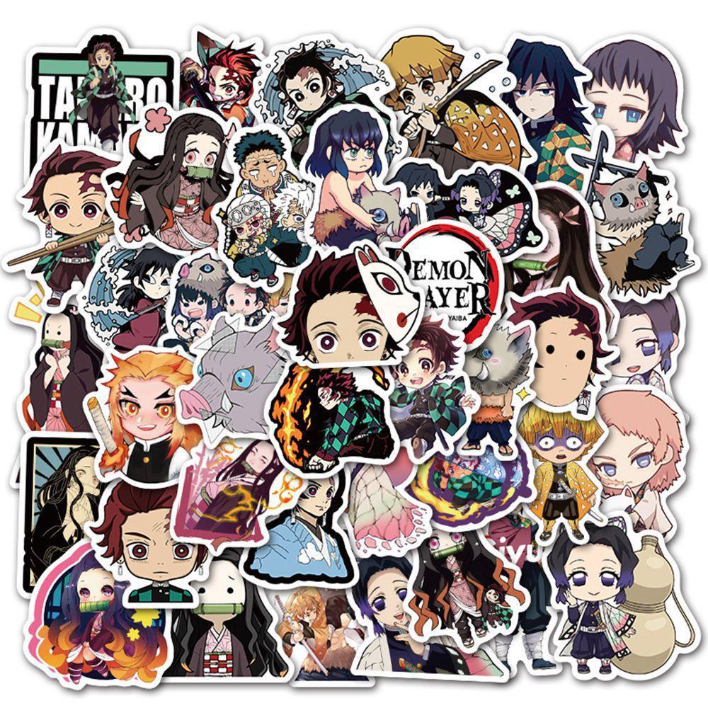 200 Removable Demon Slayer Stickers for Luggage, Suitcases, Skateboards & Water Bottles - Japanese Anime Decal Collection