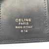 Б/у Держатель для ключей CELINE Круглый логотип Круглый логотип винтажный держатель для ключейДержатель для ключей  черная кожа Женский