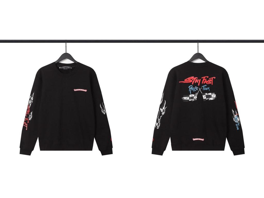 Новая коллекция худи Chrome Hearts с крестом, простые, классические, унисекс, с круглым вырезом