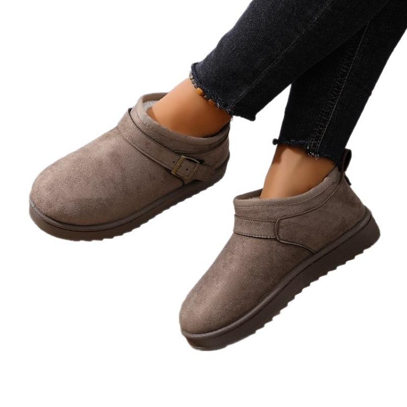 Autumn and Winter Women's Fur Integrated Snow Boots Short Boots Thick-soled Heightening Short Boots Fashionable Warm Snow Boots Tide