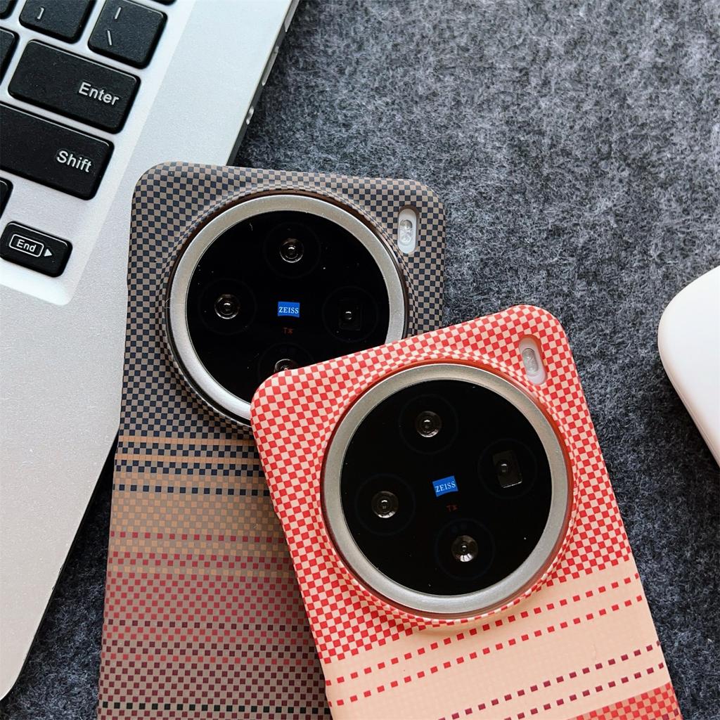 Керамический углеродный чехол Kevlar для телефона VIVO X200 pro mini X200S Ultra, тонкий дизайн, противоударный, магнитный чехол, матовая жесткая оболочка