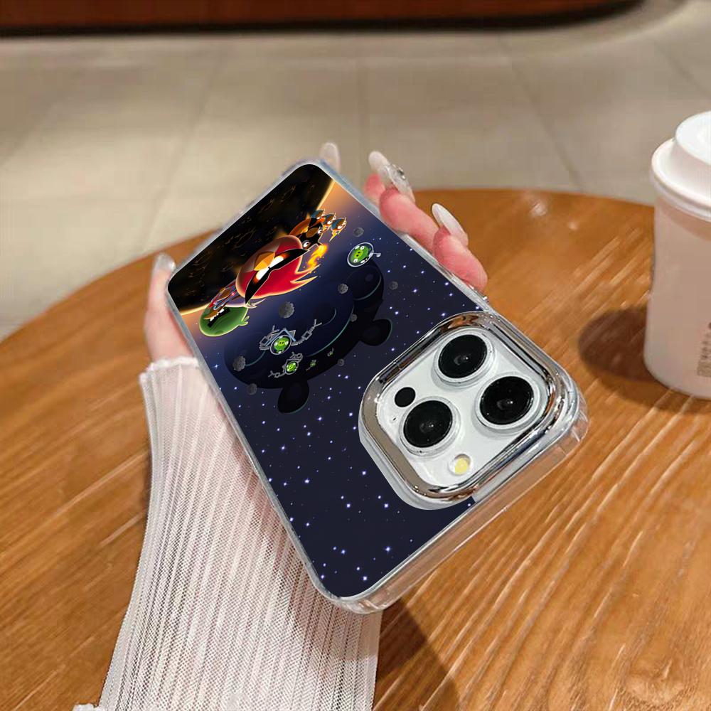 Classic Game A-Angry B-Bird Phone Case For Iphone 17 16 15 14 13 12 11 Pro Max Xr Air Plus Silicone Cover Silver Hard Shell Cov