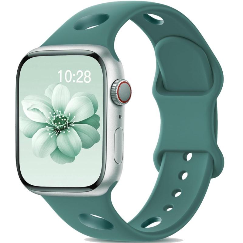 Breathable Strap For Apple Watch Band 40mm 44mm 46mm 45mm 49mm 41mm Silicone Correa Bracelet iWatch series 8 9 se 10 11 ultra2 3