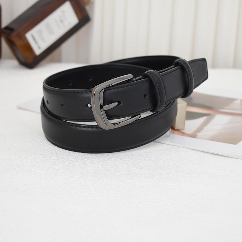 High Quality Genuine Leather Black Belt For Men And Women Stylish Retro Design