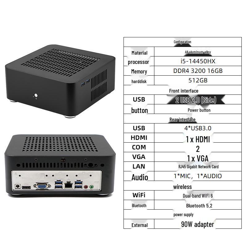 Lianda L80PC Aluminum Mini PC - 12th/14th Gen Core for Office & Home
