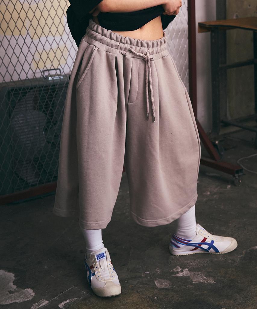 ELIMENO [Set] El Double-Pleat Heavy Bermuda Pants 2-Piece Set