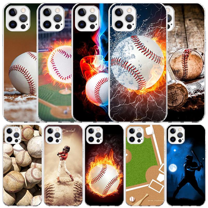 Baseball Sport Soft Cover for iPhone 16 17 Air 15 14 Pro Max 16E Phone Case 13 Mini 12 11 7 SE 8 Print Pattern Fit Cases 16 17 A
