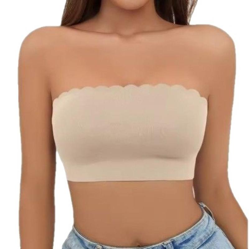 Женский сексуальный бесшовный бюстгальтер-бандо без бретелек, беспроводной, без косточек, без спинки, из дышащей быстросохнущей ткани, подходит для платьев и повседневной носки
