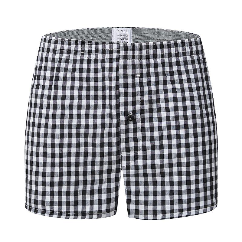 Мужские трусы-боксеры, тонкое летнее нижнее белье, хлопковые мужские шорты большого размера, короткие дышащие клетчатые гибкие шорты, мужские трусы-боксеры, один или шесть