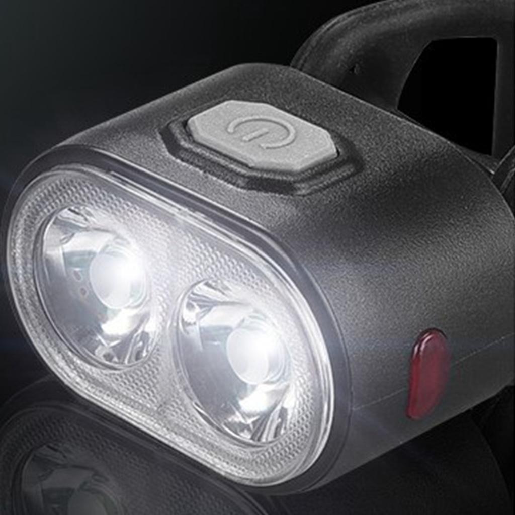 Передний велосипедный фонарь Красный Белый USB-перезаряжаемый Яркий Легко монтируемый Компактный велосипедный аксессуар для MTB