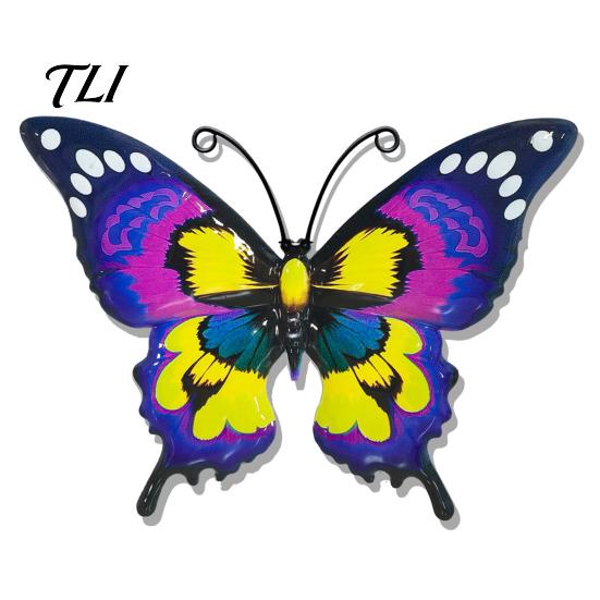 Metal Butterfly Wall Art Decor for Garden Yard Patio, Large Iron Fence Hanging Ornaments Sculpture, Outdoor Farmhouse Artistic Decorations