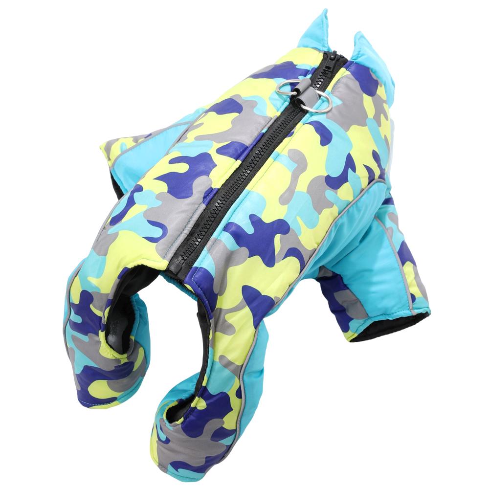 Утепленные комбинезоны для собак, зимняя ветрозащитная теплая куртка для щенков маленьких и средних собак с D-образным кольцом, эластичная, светоотражающая, одежда для чихуахуа и йоркширских собак