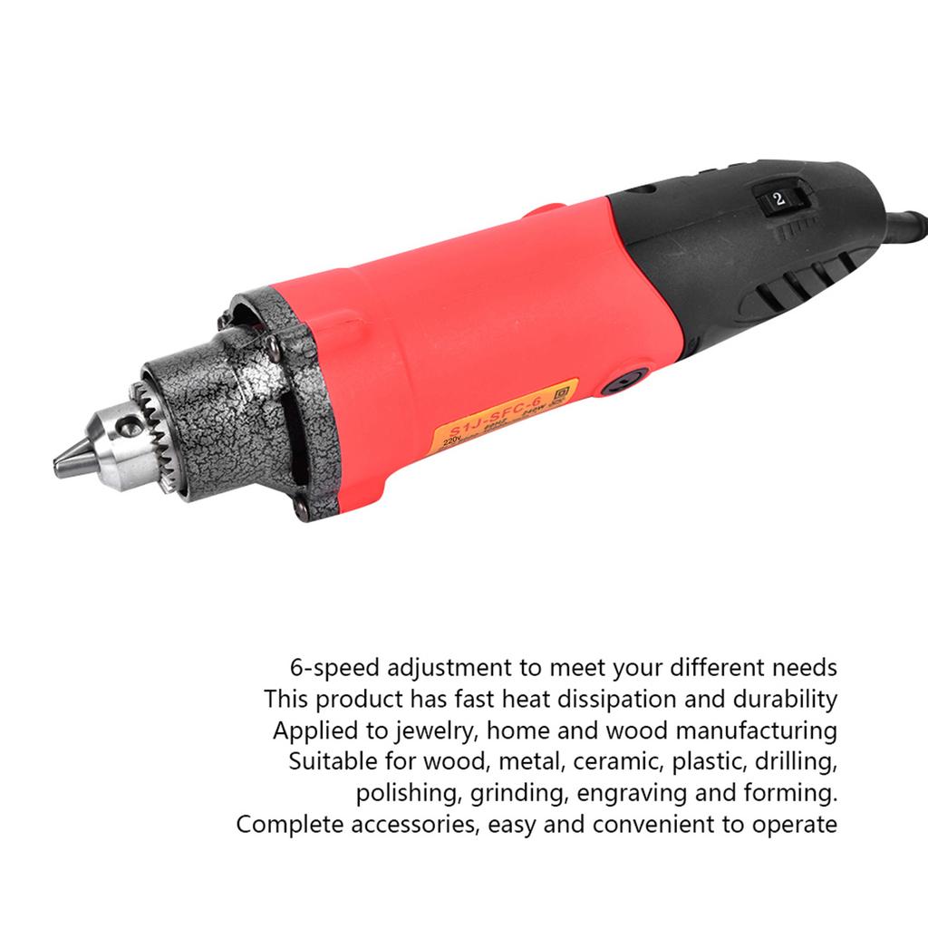 Набор электрической шлифовальной машины 6 регулируемых скоростей Регулируемая мини-дрель Гравер 240 Вт