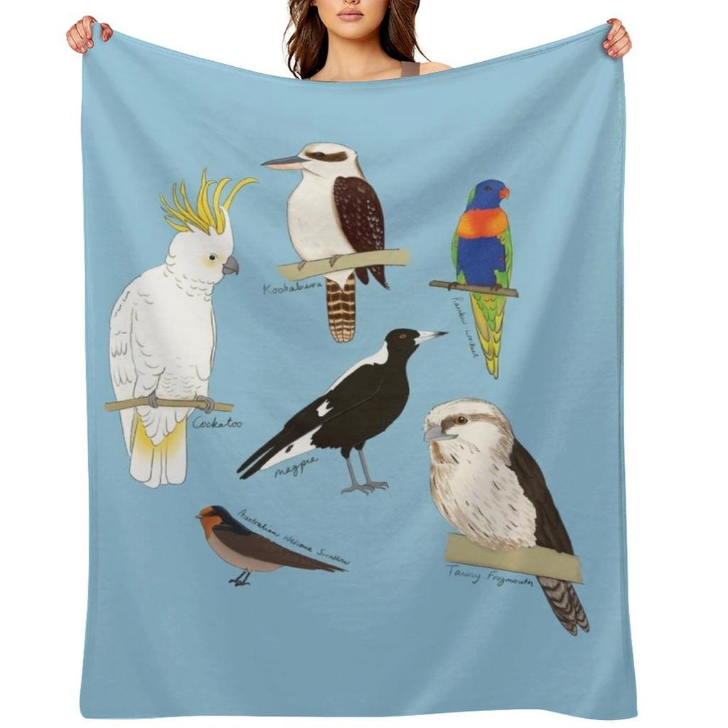 Sqwawk, Warble, Hoot Throw Blanket Hair sofa bed Loose Custom Blankets