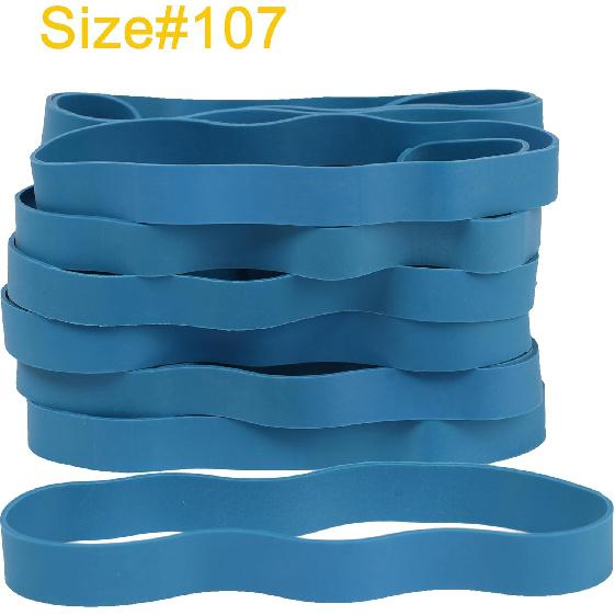 Rubber Bands Size#107 Heavy Duty Big Wide rubber band 30PCS Elastic Bands for Office Supply Trash Can File Folders Litter Box Rubber Bands (Blue)