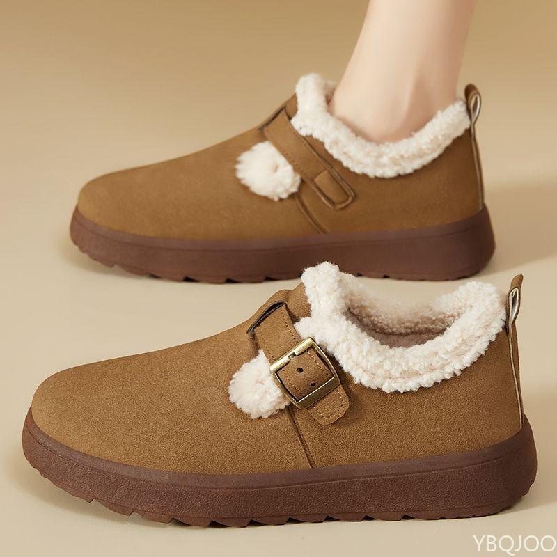 Модная обувь женские хлопковые туфли зима новая мода универсальные хлопковые ботинки на толстой подошве и с утолщенной подкладкой трансграничные сноубутсы на одной педали