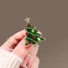 Reindeer Enamel Rhinestone Brooches Korean Style Christmas Tree Brooch Christmas Brooch  Women