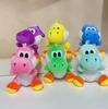 24pcs/lot 10cm Super Bros Yoshi Plush Toys key chain Yoshi Dragon Soft Stuffed Dolls bag charms gifts