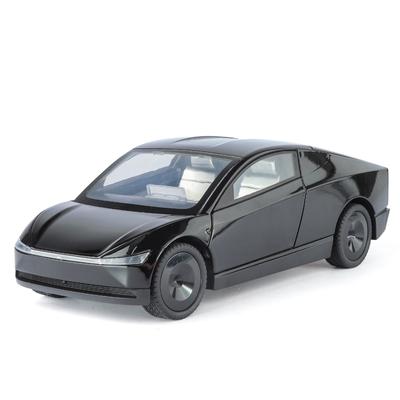 1/24 Сплав Литой Под Давлением Модель Автомобиля Tesla ROBOTAXI Симуляция Звука и Света Украшение для Игрушек для Мальчиков Подарок на Хэллоуин