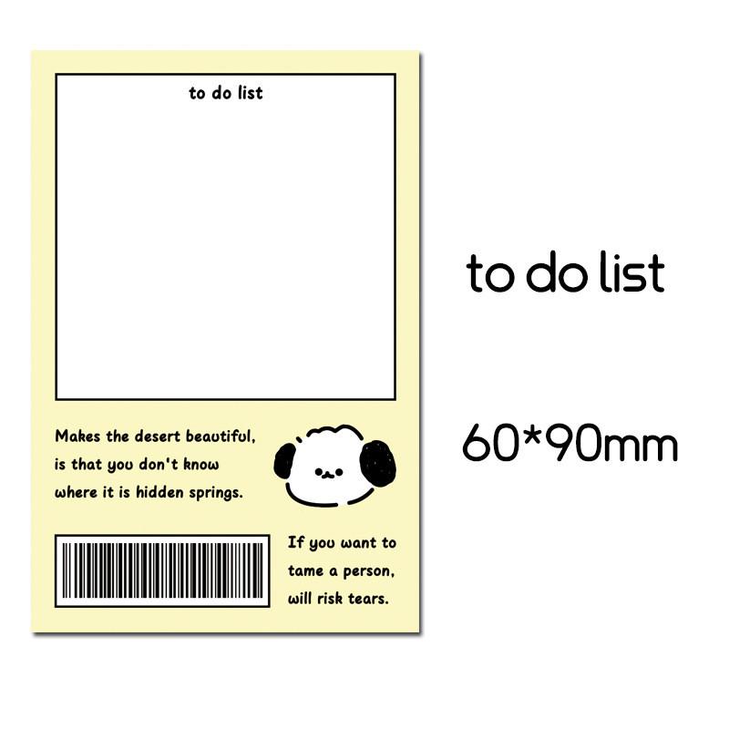 100 Sheets/pc Cartoon Memo Pad Sticky Note To Do List Check List Planner Notepad for Staff Students Stationery Journaling