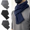 Толстый флисовый шарф, зимний теплый хлопковый платок, шарф, модный мужской утеплитель для шеи на открытом воздухе
