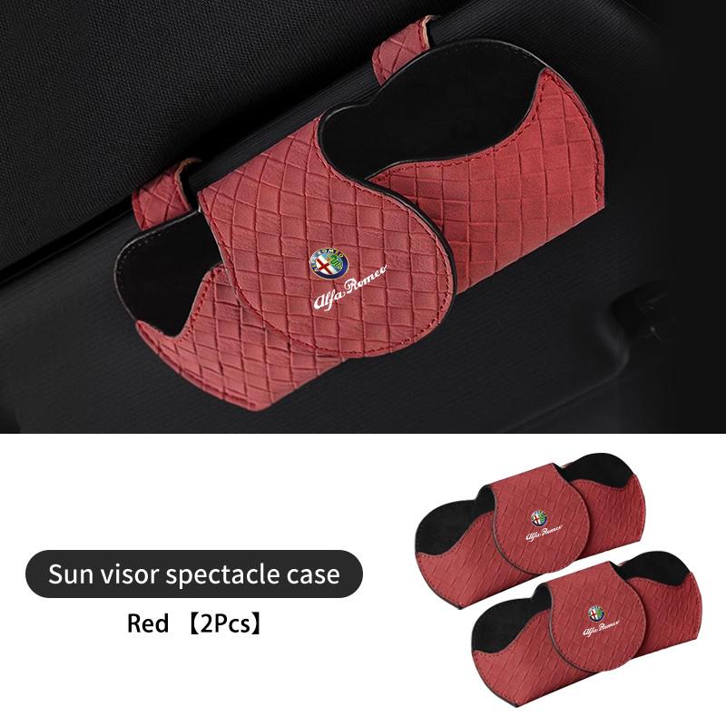 For Alfa Romeo Car Interior Glasses Clip Sun Visor Sunglasses Holder 159 Giulietta Giulia 147 Mito 156 159 166 GT Stelvio