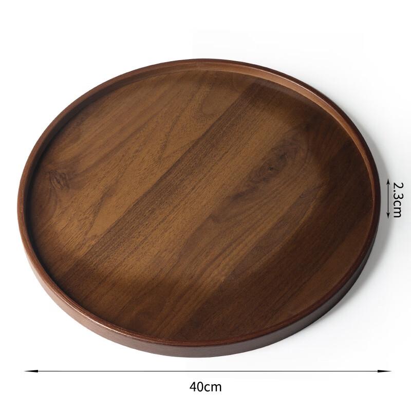 Minimalist Bamboo Wood Round Serving Tray