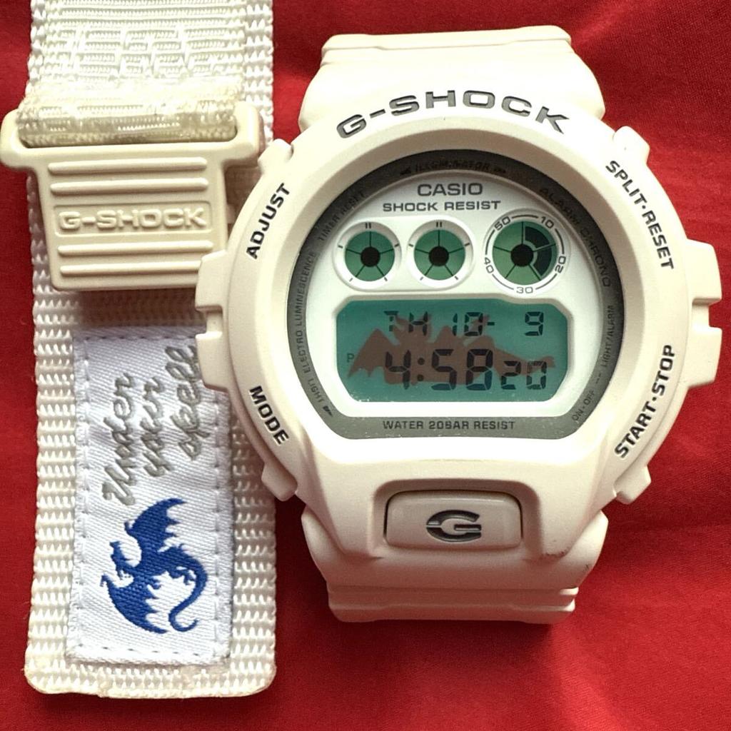 Casio Коллекция Lovers EL Дьявол Тройной Глаз Ремень Любители Драконов Коллекция Белый DW-6900 G-SHOCK DW-6900