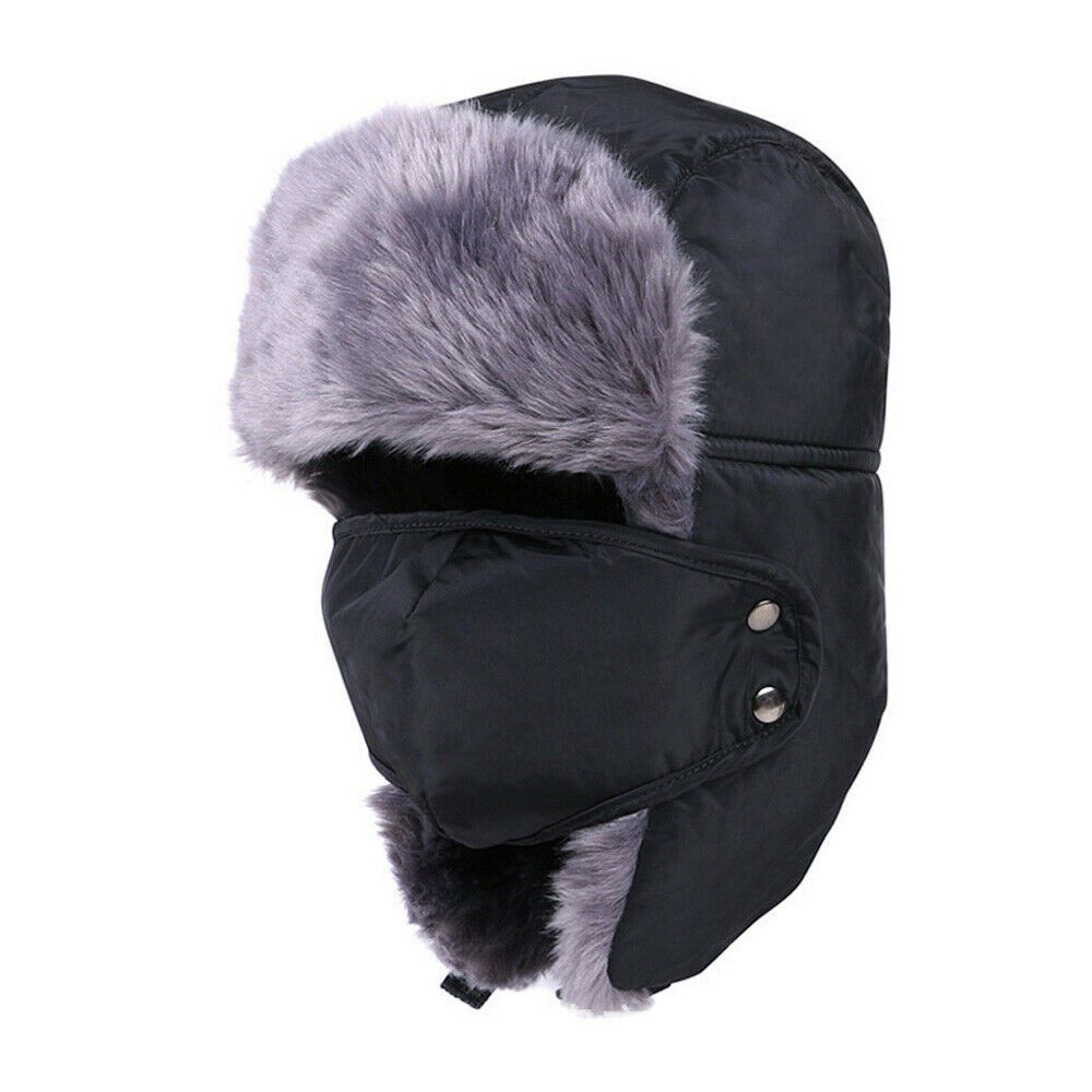 Ski Face Mask Winter Thick Warm Cap Earflap Snow Hat Fur Windproof Hats