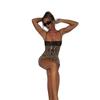 Leopard print sequined lace stitching sexy suspender dress Spice girl high waist temperament style slim tube top hip skirt