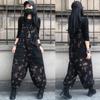 Loose Jeans Black Jumpsuit Women Casual Oversized Baggy Ladies Pants Big Pockets Print Floral Denim Overalls Straps Jean Rompers