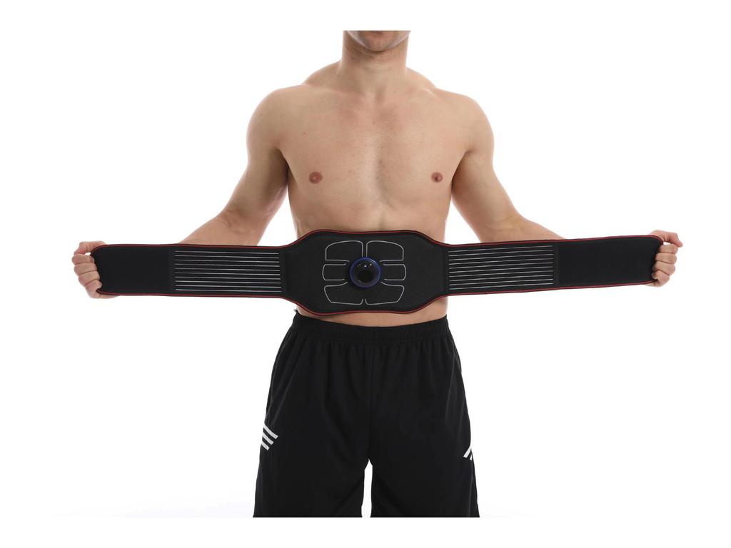 Импульсный тонизирующий пояс для живота, стимулятор мышц EMS, перезаряжаемый массажный пояс для талии