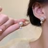 Korean S925 Silver Pearl Earrings - Elegant, Light Luxury Style.