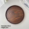 Vintage Round Serving Tray Wooden 21/24/27/30/33cm Decorative Tray Food Bread Pan Coffee Home Table