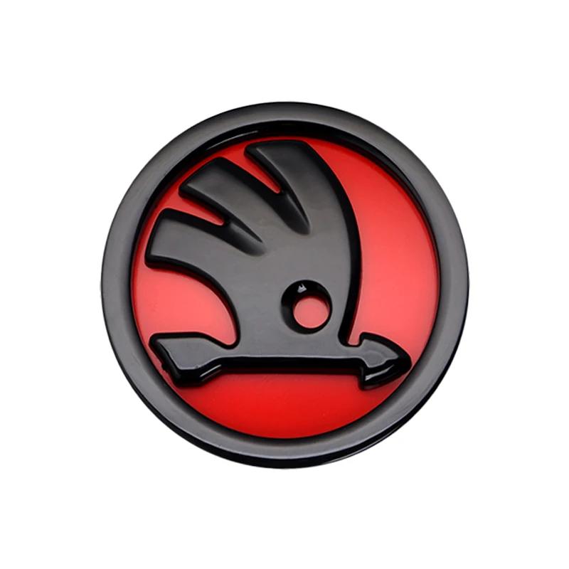 DDWO5 Car Front Hood Emblem Decoration Rear Trunk Badge For Skoda Octavia A5 A7 Fabia MK2 MK3 Superb Kamiq Rapid Yeti Citigo S Kodiak