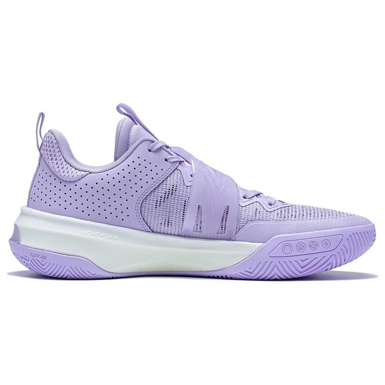 Li Ning Liren3 TEAM Износостойкие Дышащие Низкие Баскетбольные Кроссовки Мужские Легкая Элегантность Фиолетовый ABAS095-2