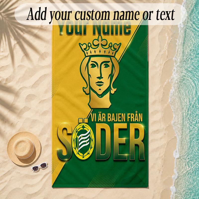 Beach TowelHammarby Custom Name Text Personalized Soft Towel for Beach Pool Indoor Home Decor Gift