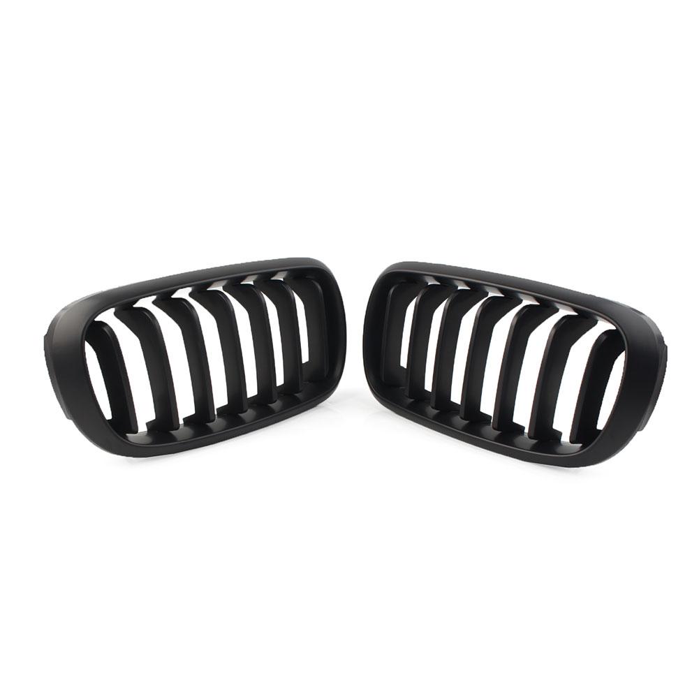 Matte Black Car Front Bumper Kidney Grille Single Slat Grill For BMW X5 F15 2013-2017 For X6 F16 2014-2018