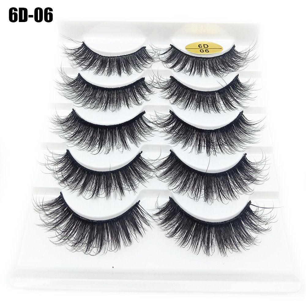 Fluffy Multilayers Wispy Flared Eye Lash Extension 6D Faux Mink Hair Crisscross False Eyelashes