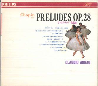 CD ARAU Chopin 24 Preludes 17CD76 PHILIPS Japan Classical Used